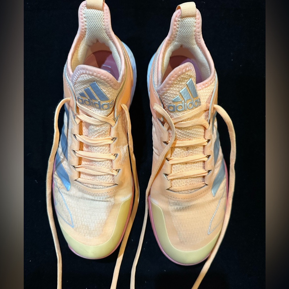 Adidas Light Orange and Metallic Sneakers